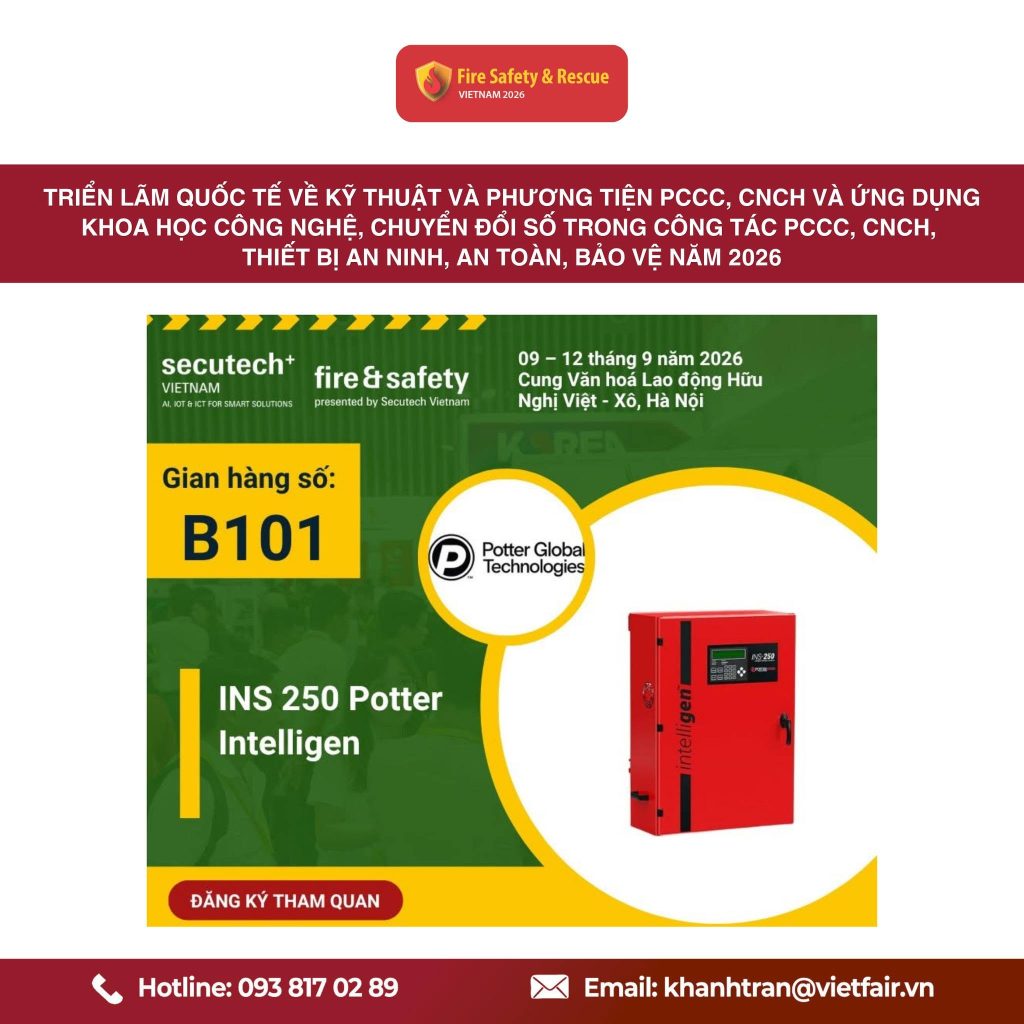 Fire Safety & Rescue Vietnam 2026, Potter Global Technologies, Potter IntelliGen, hệ thống tạo khí nitơ, thiết bị PCCC